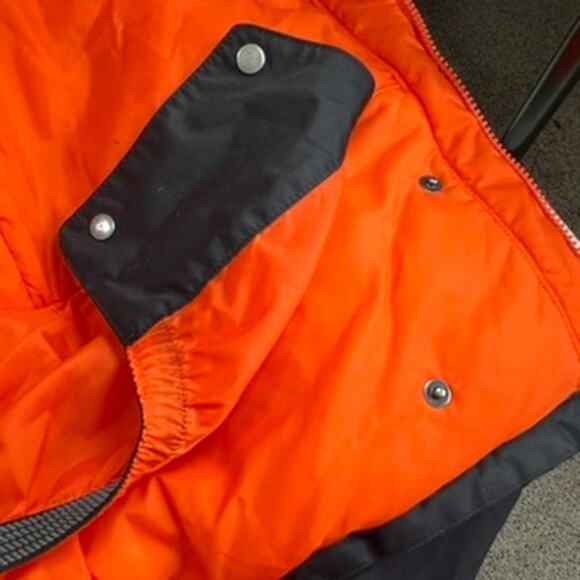 Columbia Kids Black Gray and Orange Hooded Omni-Tech Winter Jacket Size XL - Picture 11 of 12